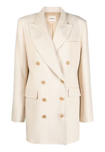 KHAITE The Balton double-breasted blazer - Nude