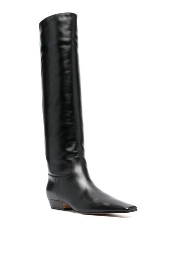 KHAITE The Marfa leather boots - Schwarz