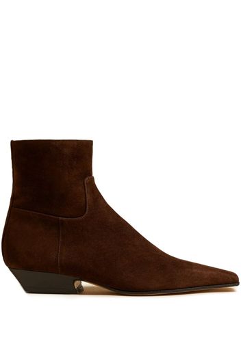 KHAITE The Marfa suede ankle boots - Braun