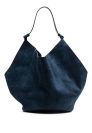 KHAITE medium Lotus suede tote bag - Blau