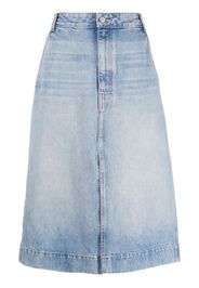 KHAITE Charlene midi denim skirt - Blau