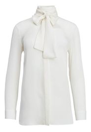 KHAITE Tash scarf-detail silk blouse - Weiß
