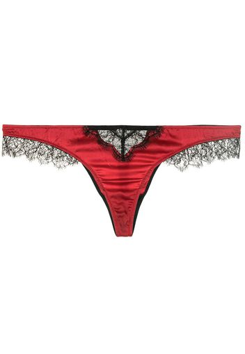 Kiki de Montparnasse Tanga mit Spitze - Rot