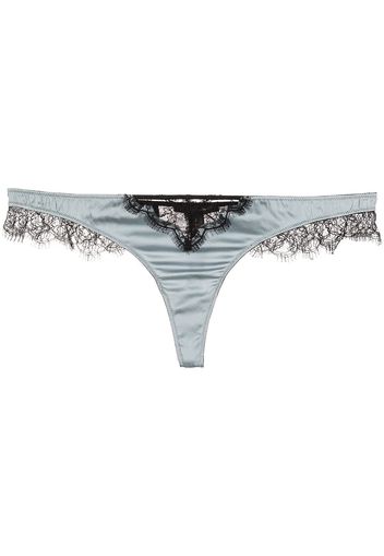 Kiki de Montparnasse Tanga mit Spitze - Blau