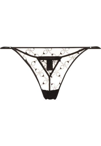 Kiki de Montparnasse Handcuff lace G-string - Schwarz