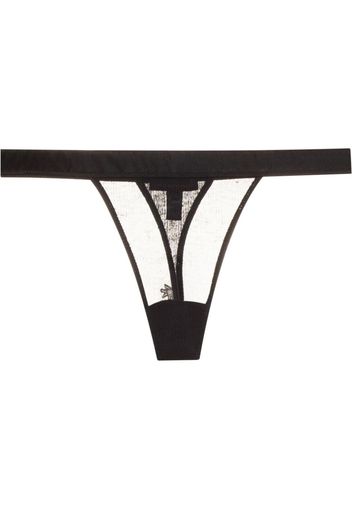 Kiki de Montparnasse Ribbed Intime thong - Schwarz