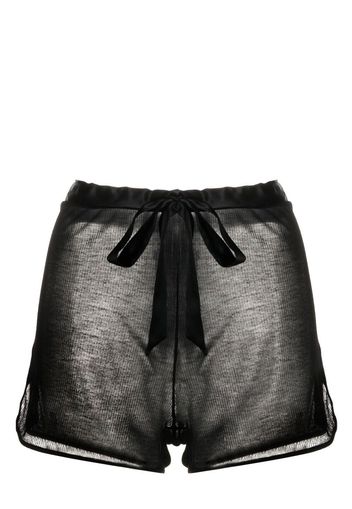 Kiki de Montparnasse Intime fine-ribbed shorts - Schwarz