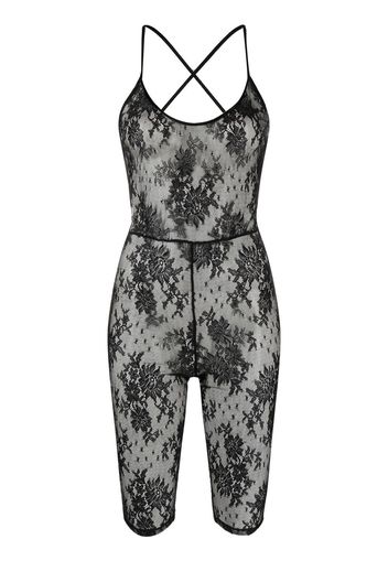 Kiki de Montparnasse Jolie Jumpsuit mit Spitze - Schwarz