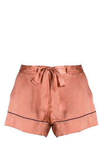 Kiki de Montparnasse tied-waist silk pyjama shorts - Nude