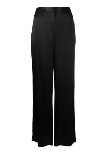 Kiki de Montparnasse Tuxedo silk trousers - Schwarz