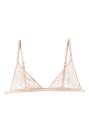 Kiki de Montparnasse translucent stripe-design bra - Rosa