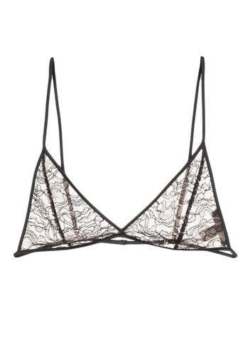 Kiki de Montparnasse translucent-design lace bra - Schwarz