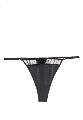 Kiki de Montparnasse lace-panelling thong - Schwarz