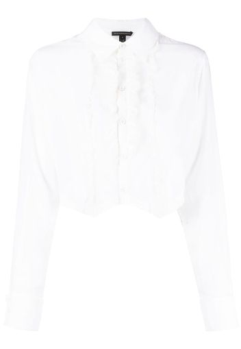 Kiki de Montparnasse ruffled tuxedo shirt - Weiß