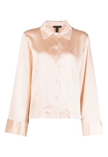 Kiki de Montparnasse silk charmeuse Lounge top - Nude