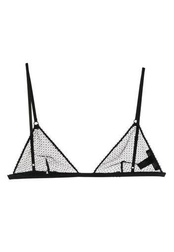 Kiki de Montparnasse translucent-design lace bra - Schwarz