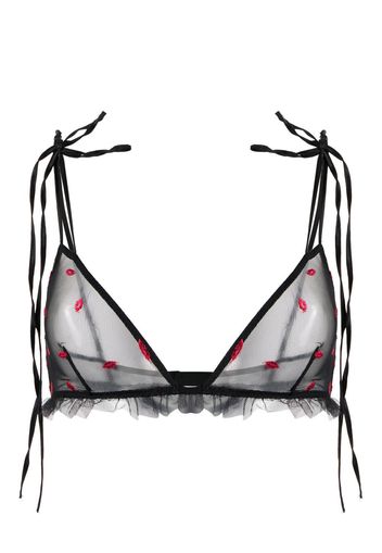 Kiki de Montparnasse Bisou soft sheer bra - Schwarz