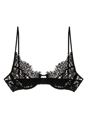 Kiki de Montparnasse lace-insert balconette bra - Schwarz