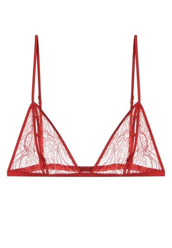 Kiki de Montparnasse floral-panel triangle bra - Rot