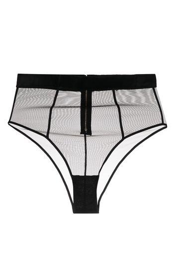 Kiki de Montparnasse high-rise sheer briefs - Schwarz