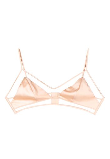 Kiki de Montparnasse Peep Show silk bra - Rosa