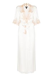 Kiki de Montparnasse Orchid lace long robe - Nude