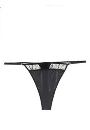 Kiki de Montparnasse lace-panelling thong - Schwarz