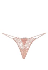 Kiki de Montparnasse lace-detail thong - Rosa