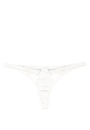 Kiki de Montparnasse Coquette silk thong - Weiß