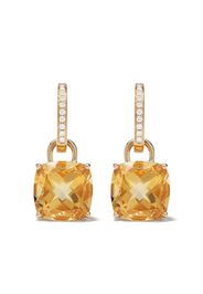 Kiki McDonough 18kt 'Kiki Classics' Gelbgoldcreolen mit Zitrin und Diamanten - YELLOW GOLD