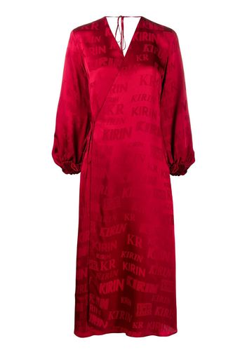 Kirin Wickelkleid aus Satin - Rot