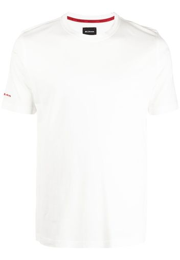 Kiton T-Shirt mit Logo-Print - Weiß