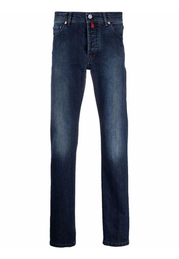 Kiton Gerade Jeans mit Stone-Wash-Effekt - Blau