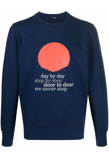 Kiton Sweatshirt mit Slogan-Print - Blau