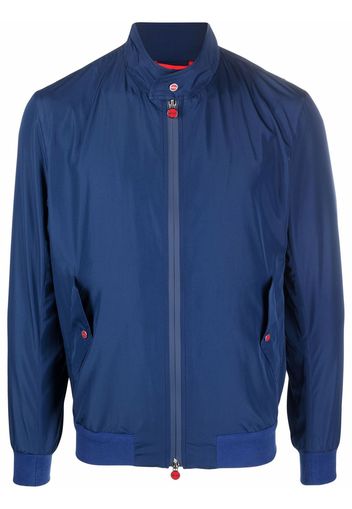 Kiton high-neck zip-up lightweight jacket - Blau