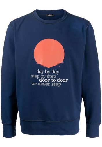 Kiton Sweatshirt mit grafischem Print - Blau