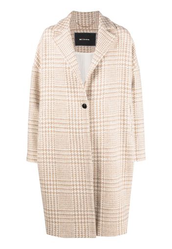 Kiton houndstooth-pattern single-breasted coat - Nude