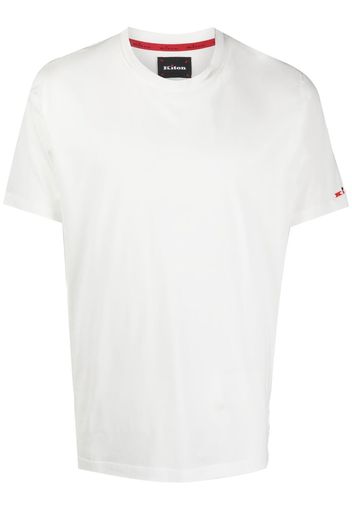 Kiton embroidered logo T-shirt - Weiß