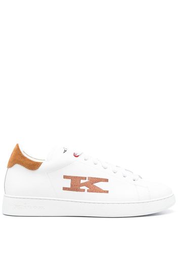 Kiton logo-print lace-up sneakers - Weiß