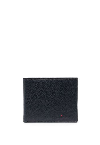 Kiton leather grained wallet - Blau