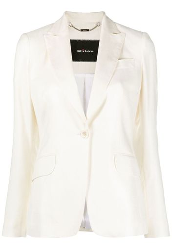 Kiton single-breasted blazer - Weiß