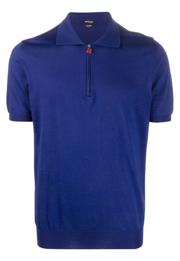 Kiton Poloshirt mit Reißverschluss - Blau