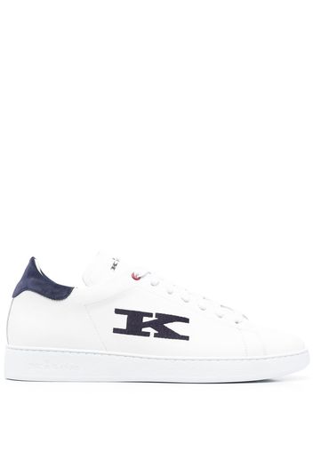 Kiton logo-embroidered low-top sneakers - Weiß