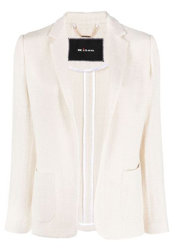 Kiton pinstripe-print wool blazer - Nude