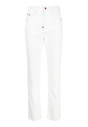 Kiton high-rise slim-fit jeans - Weiß