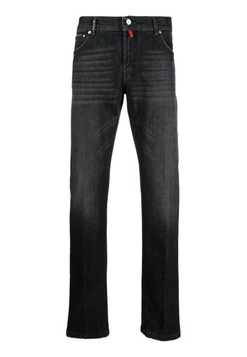 Kiton mid-rise straight-leg jeans - Schwarz