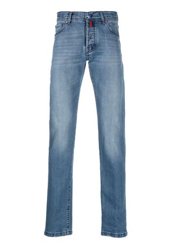 Kiton low-rise straight-leg jeans - Blau