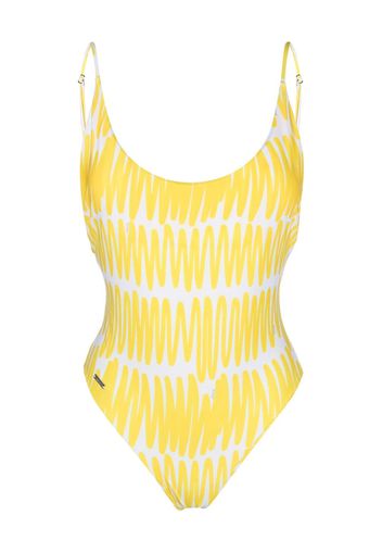 Kiton Badeanzug mit abstraktem Print - Gelb