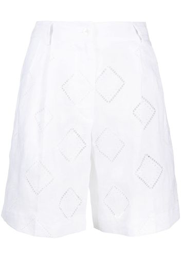 Kiton Shorts mit Lochmuster - Weiß