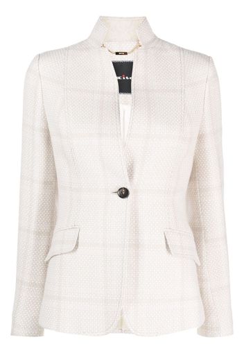 Kiton check-pattern single-breasted blazer - Nude